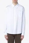 Our Legacy Cotton Shirt Featuring Chest Pocket And Long Sleeves In White