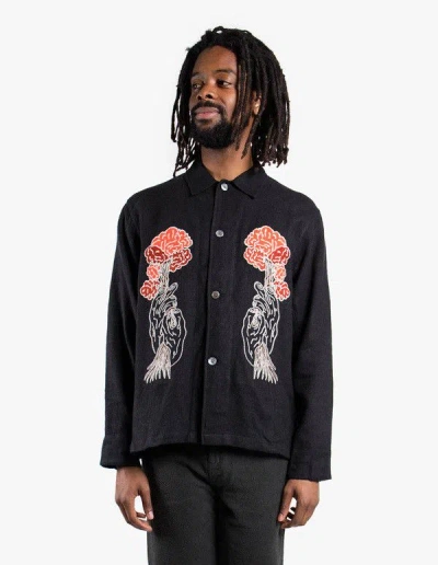 Pre-owned Our Legacy Embroidered Wool Overshirt In Black