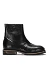 Our Legacy Engine Boot Ankle Boots In Black Leather In Black