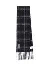 Our Legacy Fringed Plaid Scarf Soft Texture In Blue