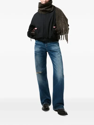 Our Legacy Estate Fringed Scarf In Gray