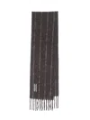 Our Legacy Soft Textured Striped Scarf Fringe Detail In Multi