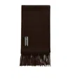 Our Legacy Estate Scarf Espresso Double Wool In Brown
