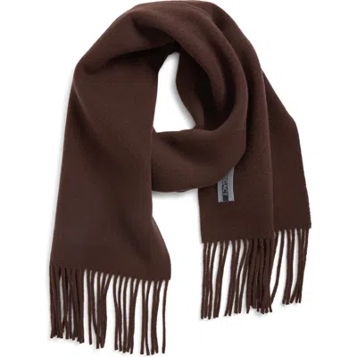Our Legacy Estate Wool Fringe Scarf In Brown