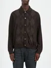 Our Legacy Evenin Polo Shirt Pub Argyle Fine Wool In Brown