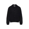 Our Legacy Fine Knit Polo Sweater In Black