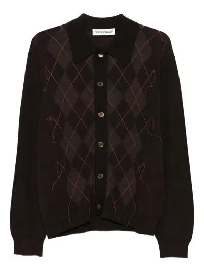 Our Legacy Evening Polo In Burgundy