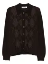 Our Legacy Mens Pub Argyle Evening Diamond-stitch Wool Polo Shirt In Brown