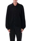 Our Legacy Boxy Fit Evening Polo In Soft Alpaca Blend In Black