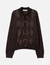 Our Legacy Mens Pub Argyle Evening Diamond-stitch Wool Polo Shirt In Brown