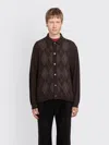 Our Legacy Mens Pub Argyle Evening Diamond-stitch Wool Polo Shirt In Brown