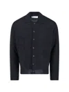 Our Legacy Evening Polo Cardigan In Blue