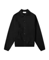 Our Legacy Classic Black Silk Shirt With Contrasting Button Closure In Black