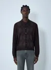 Our Legacy Mens Pub Argyle Evening Diamond-stitch Wool Polo Shirt In Brown