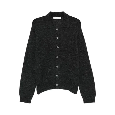 Pre-owned Our Legacy Evening Polo Shirt 'charcoal Melange Fuzzy Alpaca' | Grey | Men's Size 50 In Gray