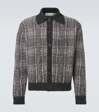 Our Legacy Evening Wool And Cashmere-blend Cardigan In Gray