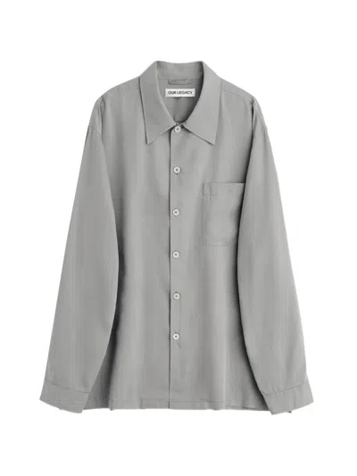 Our Legacy Classic Long-sleeved Button-up Shirt In Gray