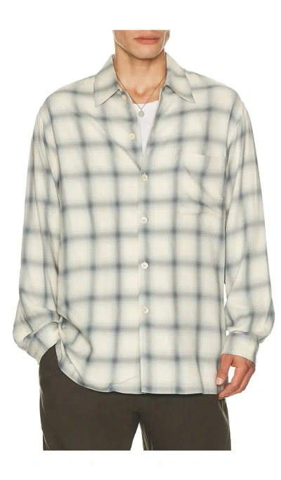 Our Legacy Off-white Drift Shirt In Blue