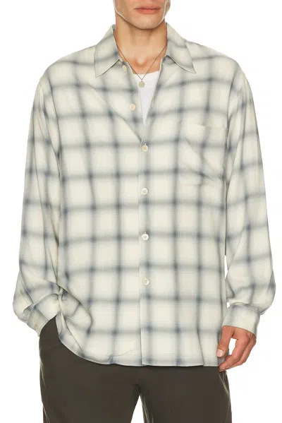 Our Legacy Off-white Drift Shirt In Blue