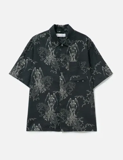Our Legacy Mens Death Paisley Print Graphic-print Short-sleeve Cotton And Linen Shirt In Multi