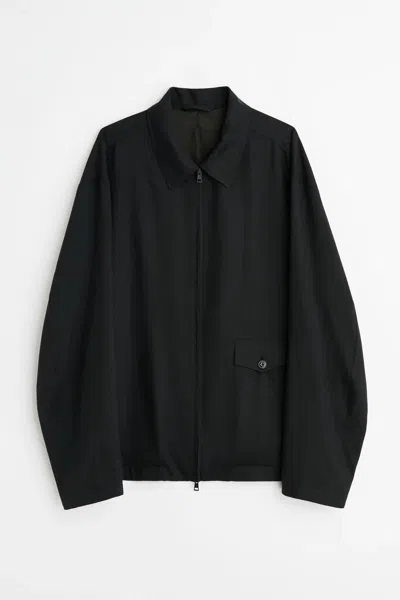 Our Legacy Evolved Jacket In Eclipse Black Merino Voile