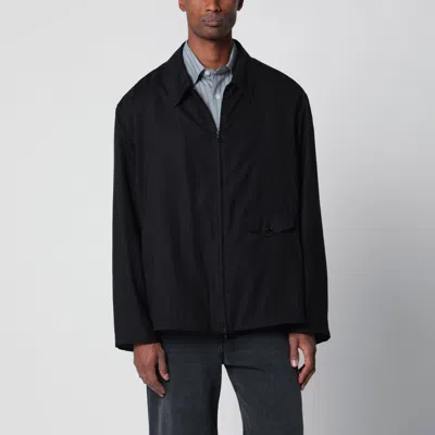 Our Legacy Evolved Jacket In Merino Wool Voile In Eclipse Black