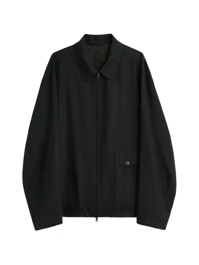 Our Legacy Evolved Jacket In Merino Wool Voile In Eclipse Black