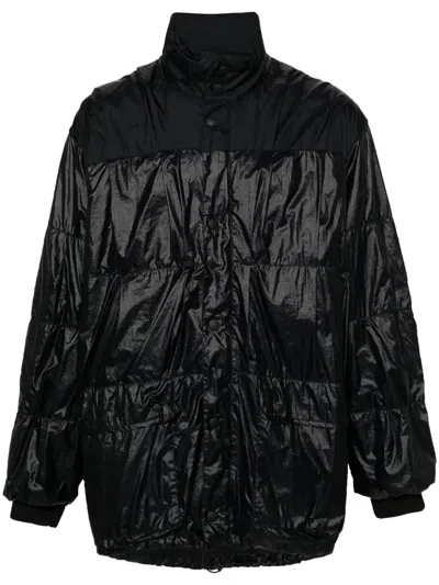 Our Legacy Crinkled Texture Nylon Jacket In Black