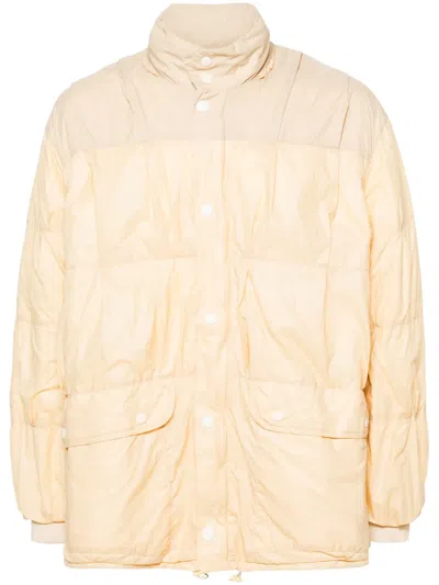 Our Legacy Exhaust Panelled Puffer Jacket In Yellow