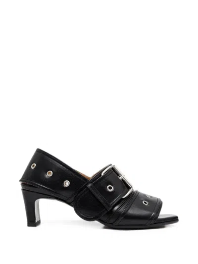 Our Legacy Eyelet-embellished Buckle-fastening Mules In Black