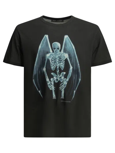 Our Legacy "fallen Angel" Crewneck T-shirt In Black