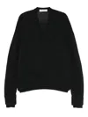 Our Legacy False V-neck Sweater In Black