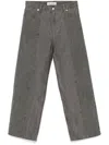 Our Legacy Fatigue Cut High-rise Wide-leg Jeans In Grey