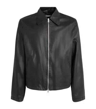 Our Legacy Faux Leather Worker Jacket In Black