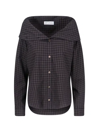 Our Legacy Faux Lumberjack Check Cotton Button-down Shirt In Black