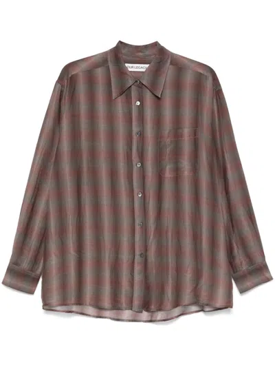 Our Legacy Taupe Favourite Shirt In Multicolour