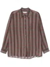Our Legacy Taupe Favourite Shirt In Multicolour