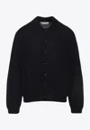Our Legacy Fine Knit Polo Sweater In Black
