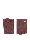 Our Legacy Fingerless Leather Gloves In Brown