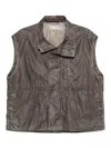 Our Legacy Vintage Effect Sleeveless Vest With Front Pocket In 褐色