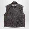 Our Legacy Firm Brown Vest With Vintage Effect Men