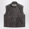 Our Legacy Firm Brown Vest With Vintage Effect Men