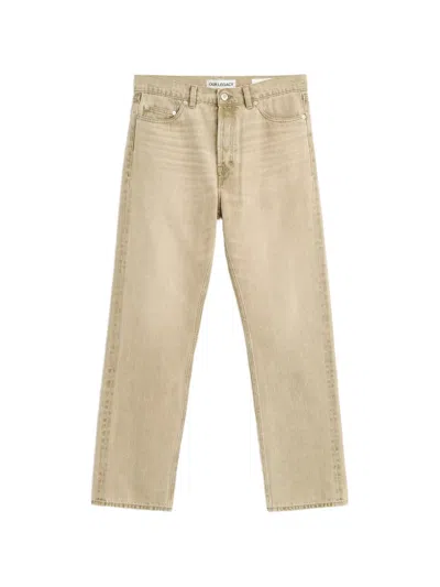 Our Legacy First Cut Straight-leg Cotton Trousers In Neutral