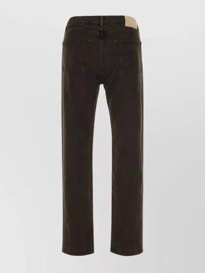 Our Legacy Five-pocket Denim Trousers Featuring Belt Loops In Brown