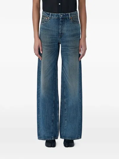 Our Legacy Five-pocket Wide-leg Jeans In Blue