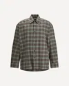 Our Legacy Borrowed Checked Button-down Shirt In Black