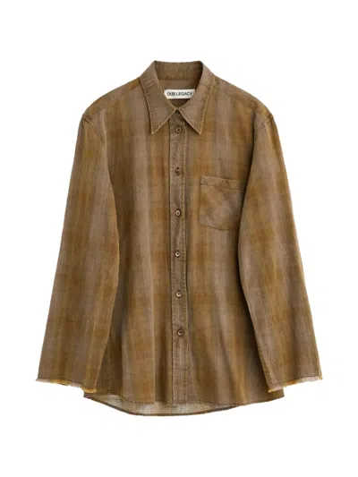 Our Legacy Daisy Checked Pocket Shirt In Brown