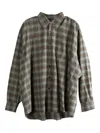 Our Legacy Flannel Check Shirt In Gray
