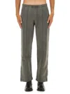 Our Legacy Comfortable Straight Leg Trousers With Seam Detail In Gray
