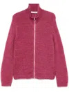 Our Legacy Neck Cardigan With Zipper And Fun In Pink